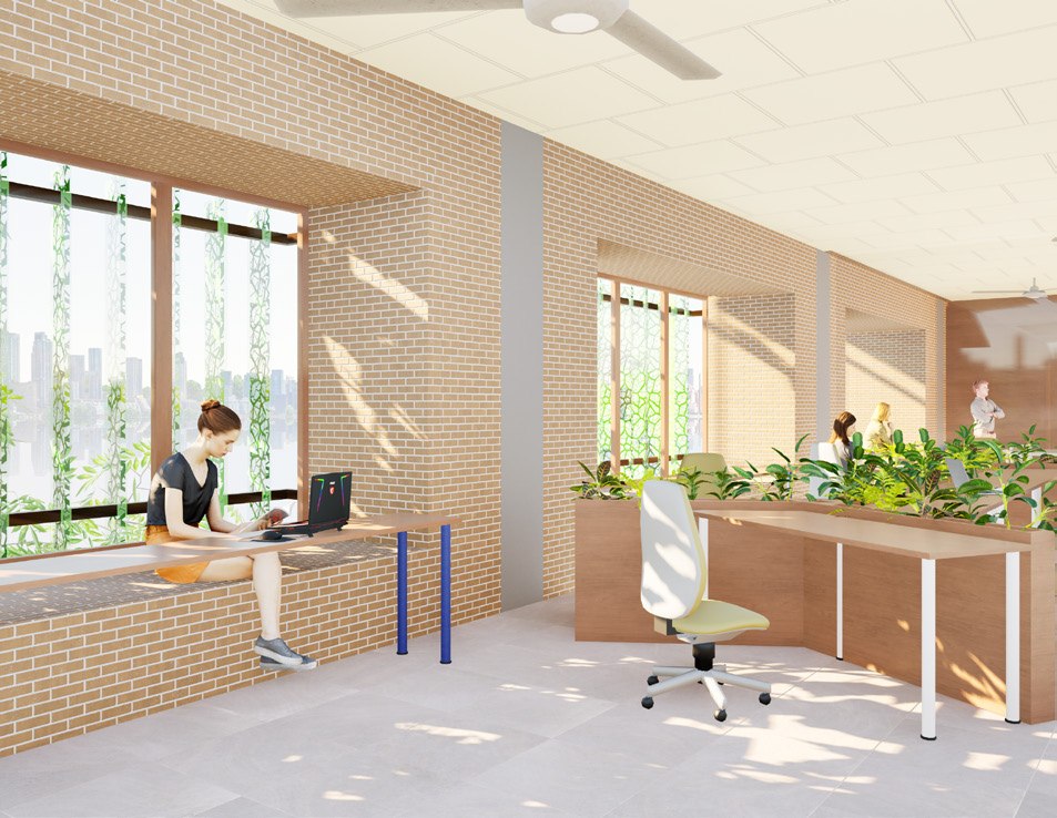 Render, study space