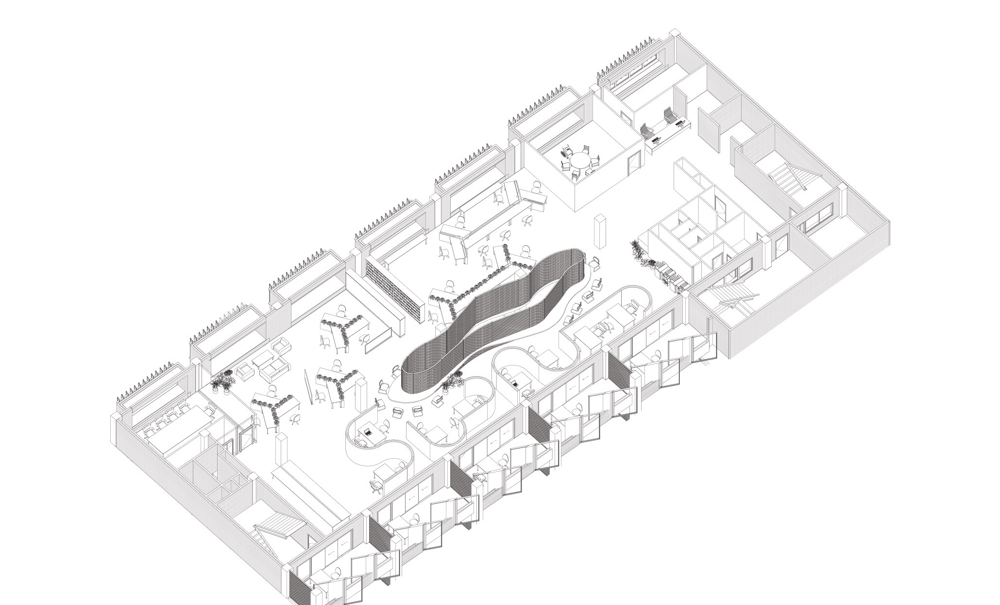 Isometric, cutaway