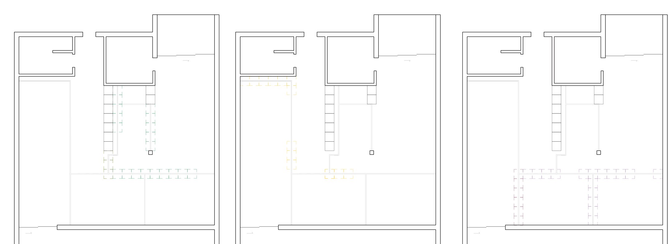 Systems diagrams, three settings
