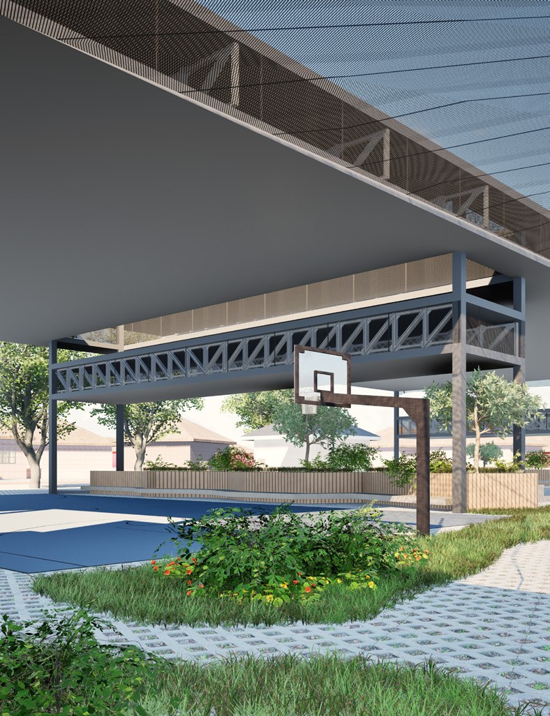 Render, covered court