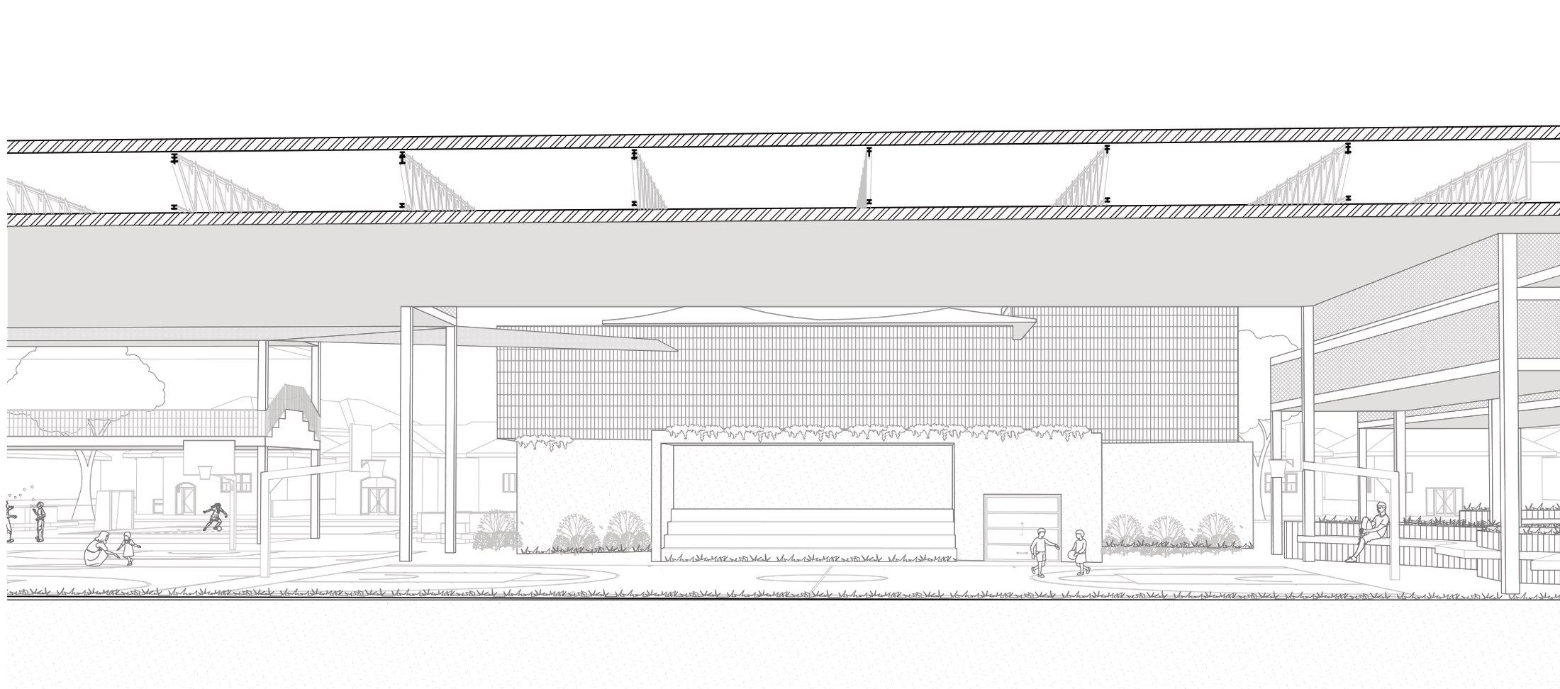 Perspective section, court
